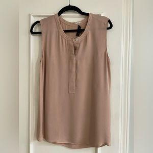 Tan/Blush Sleeveless Blouse-Size S